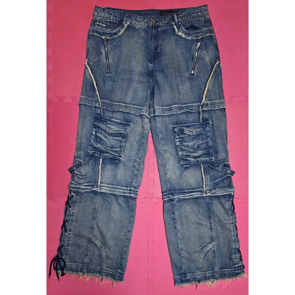 Rockstar Original RSM250 Baggy Fit Jeans convertible Zip-Off Pants Size 40 Men's